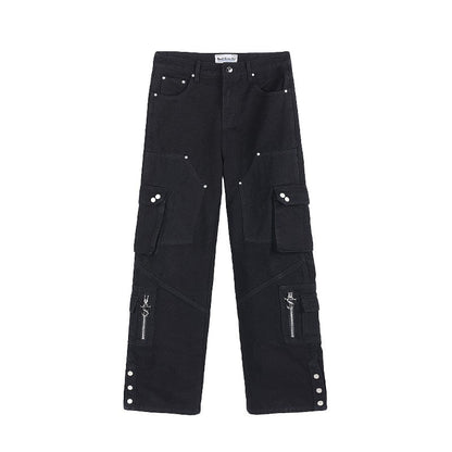 STK Rivet Construction Studded Jeans - Dekayed