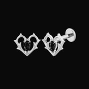 Thorn Hollow Heart Earrings - Dekayed