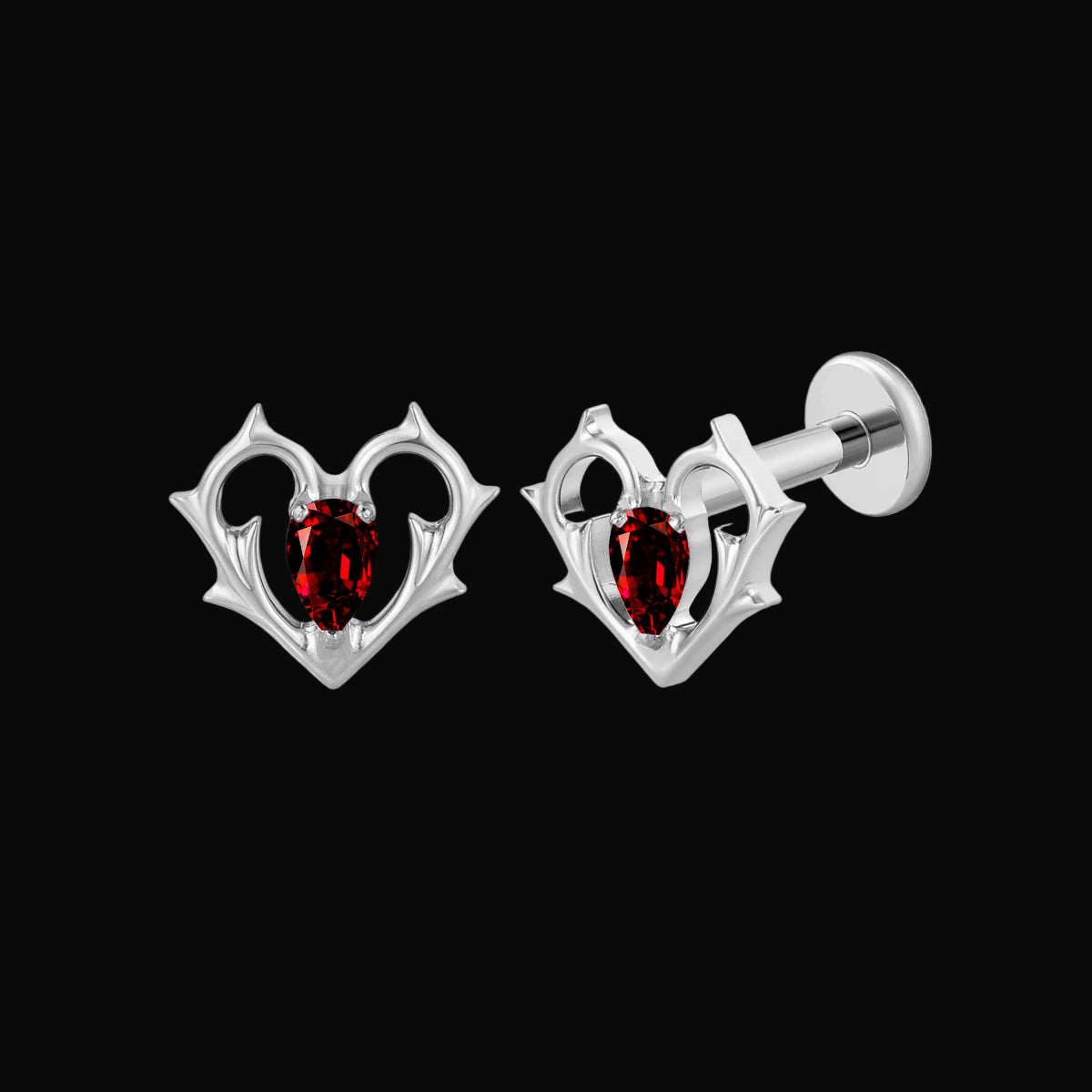 Thorn Hollow Heart Earrings - Dekayed