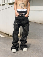 Toxic Baggy Embroidered Jeans - Dekayed