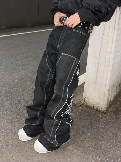 Toxic Baggy Embroidered Jeans - Dekayed