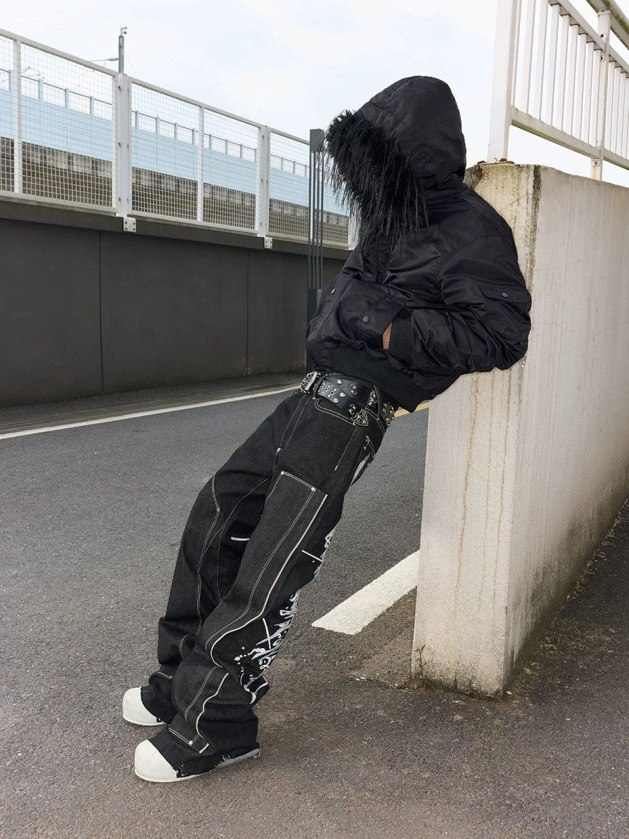 Toxic Baggy Embroidered Jeans - Dekayed