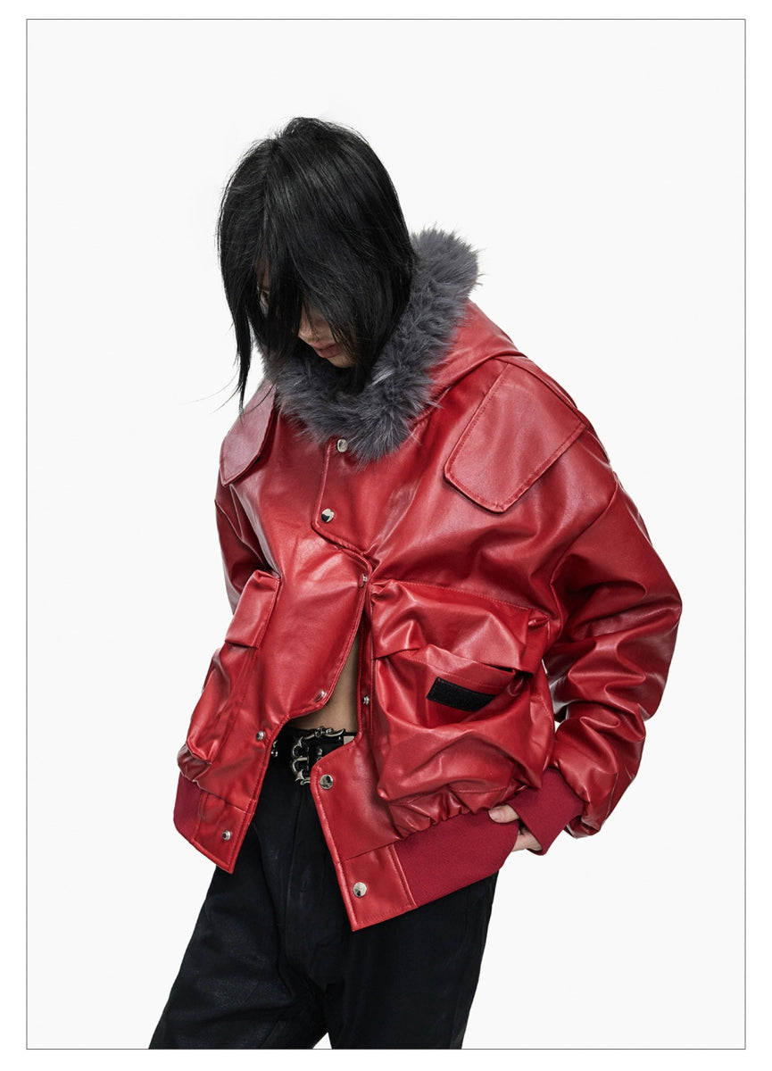 Toxic Blood Leather Jacket - Dekayed