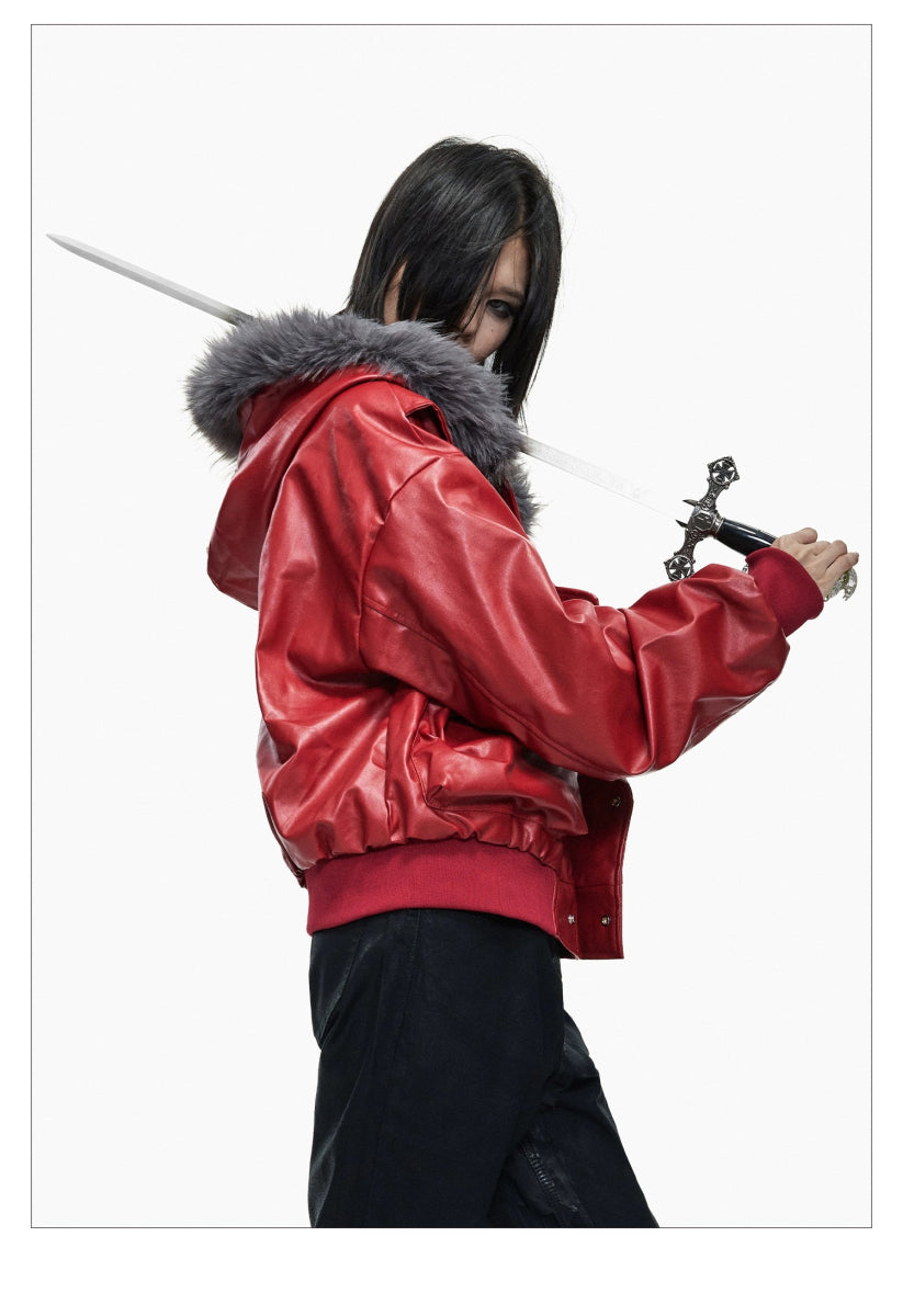 Toxic Blood Leather Jacket - Dekayed