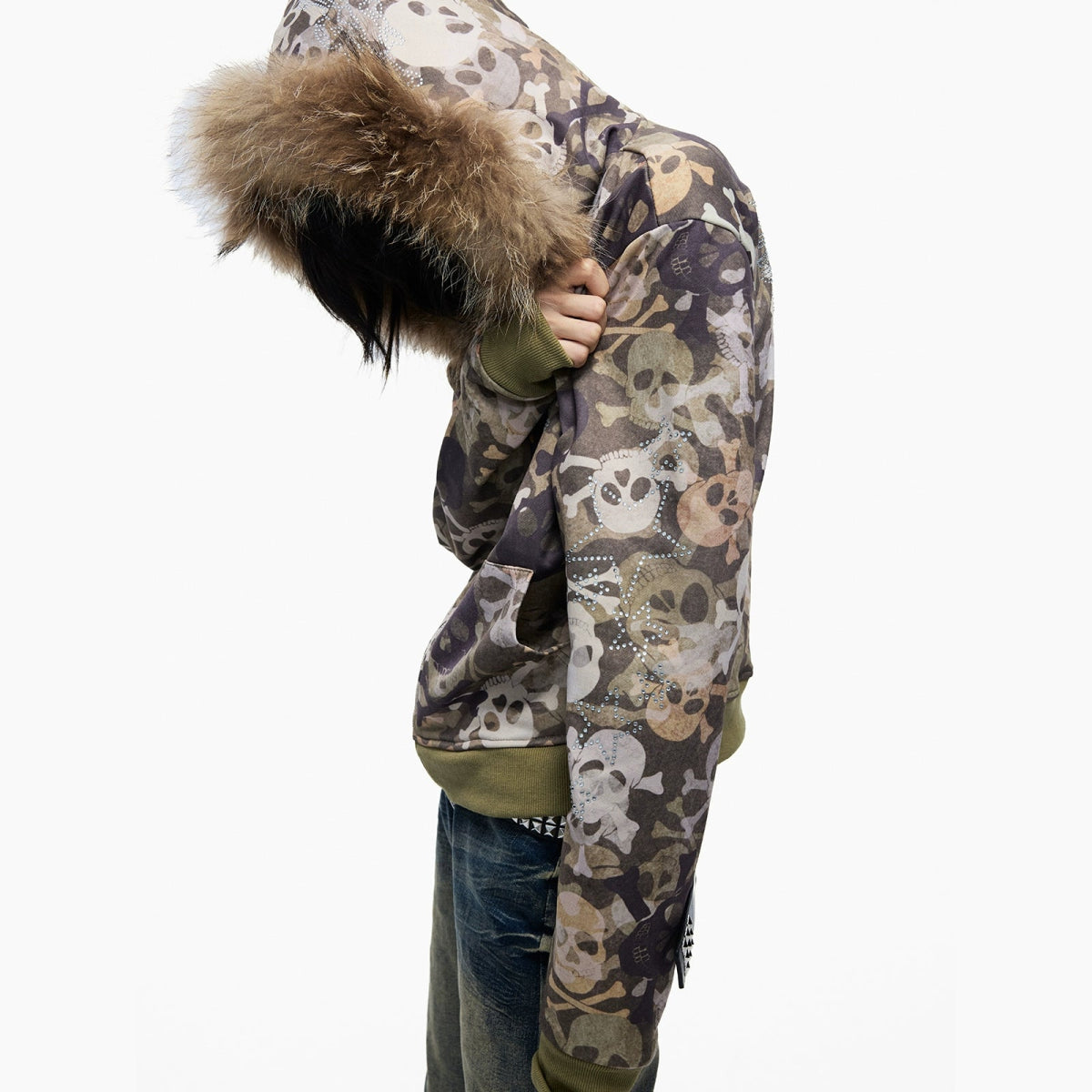 Toxic Digital Skull Camouflage Hoodie - Dekayed