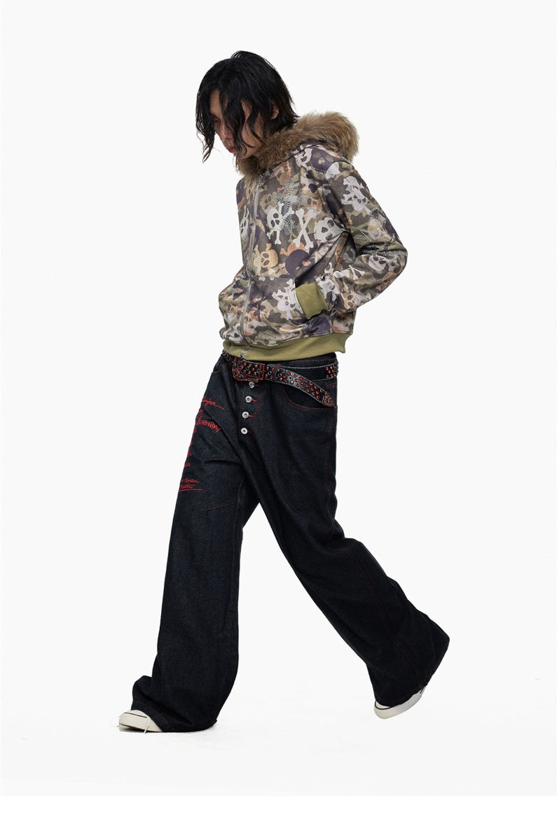 Toxic Digital Skull Camouflage Hoodie - Dekayed