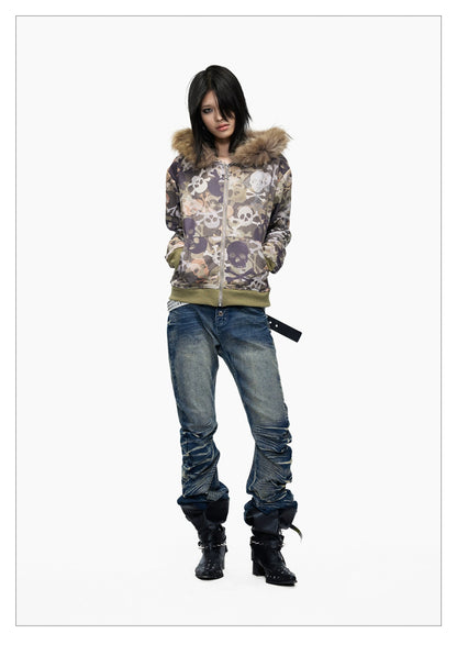 Toxic Digital Skull Camouflage Hoodie - Dekayed