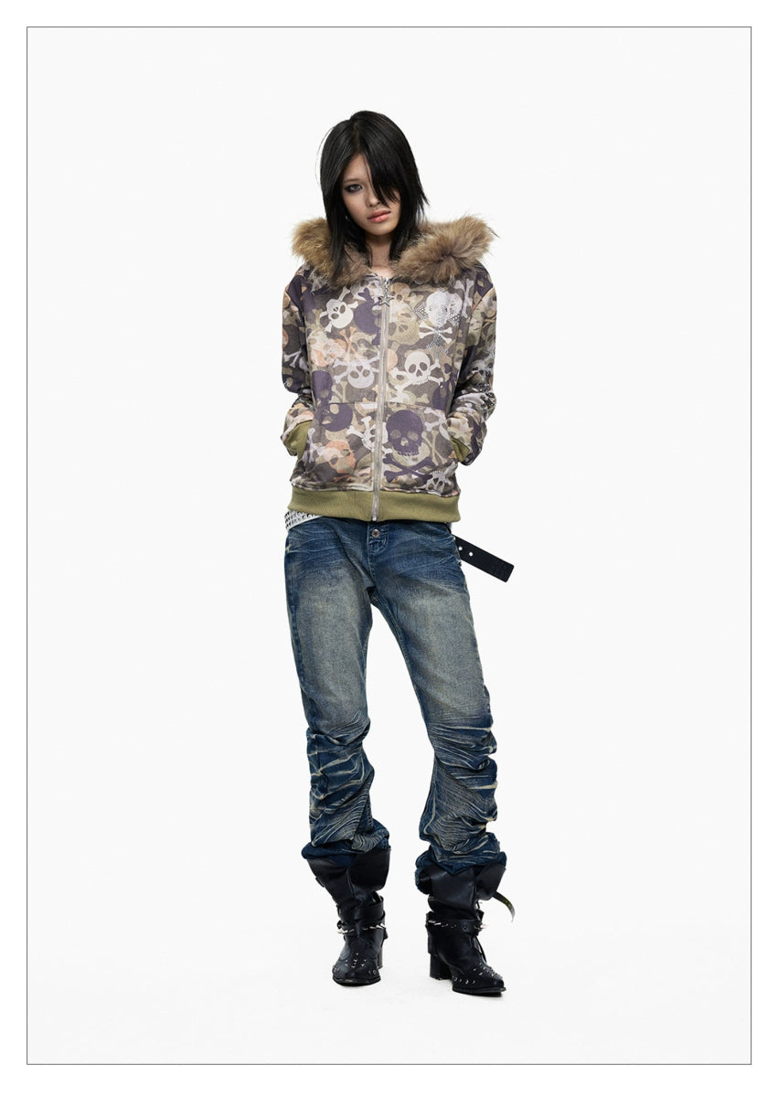 Toxic Digital Skull Camouflage Hoodie - Dekayed