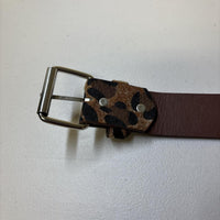 Brown Cheetah Studded Belt