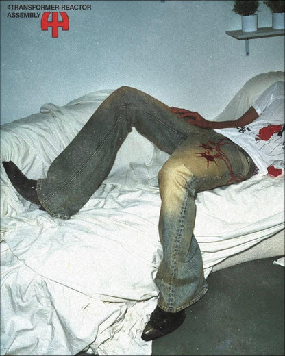 Vintage Bola Chain Embroidery Distressed Jeans (Slim Fit) - Dekayed