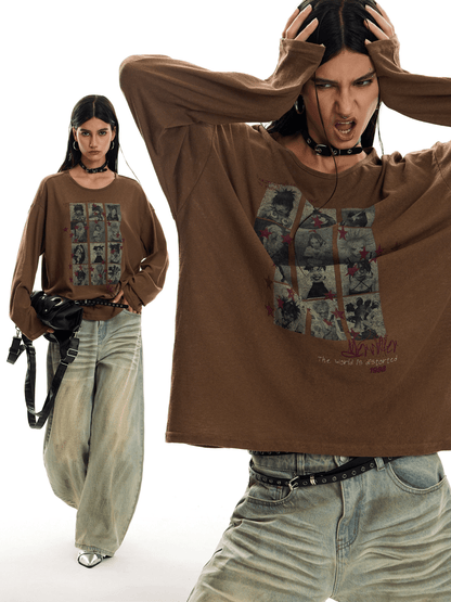 Vintage Grid Graffiti Tee - Dekayed