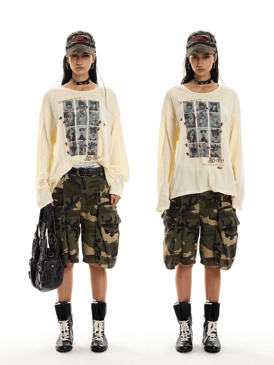 Vintage Grid Graffiti Tee - Dekayed