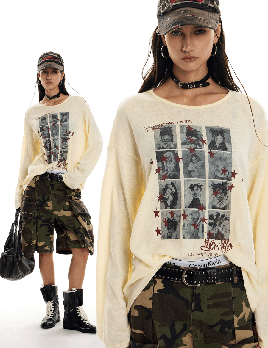 Vintage Grid Graffiti Tee - Dekayed