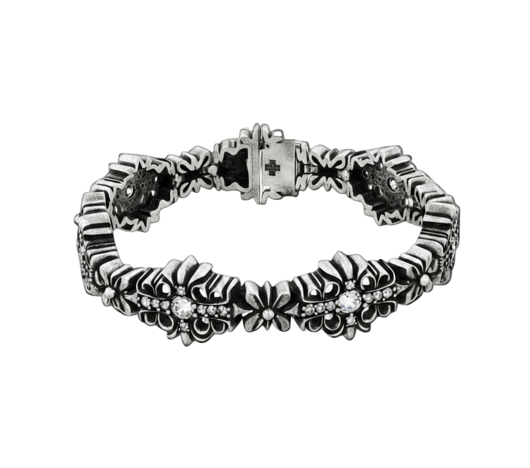 Vintage Iris Cross Bracelet - Dekayed