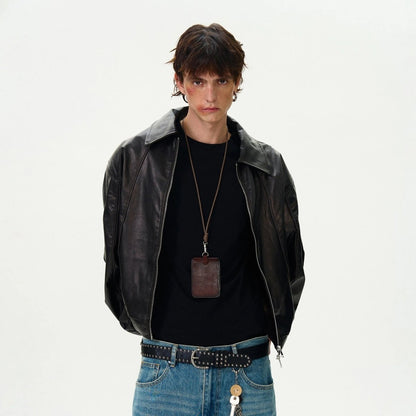 Vintage Motorcycle Quilted Leather Jacket - Dekayed