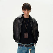 Vintage Motorcycle Quilted Leather Jacket - Dekayed