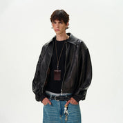 Vintage Motorcycle Quilted Leather Jacket - Dekayed