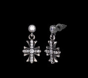Vintage Style Full Diamond Cross Earrings - Dekayed
