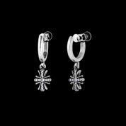 Vintage Style Full Diamond Cross Earrings - Dekayed
