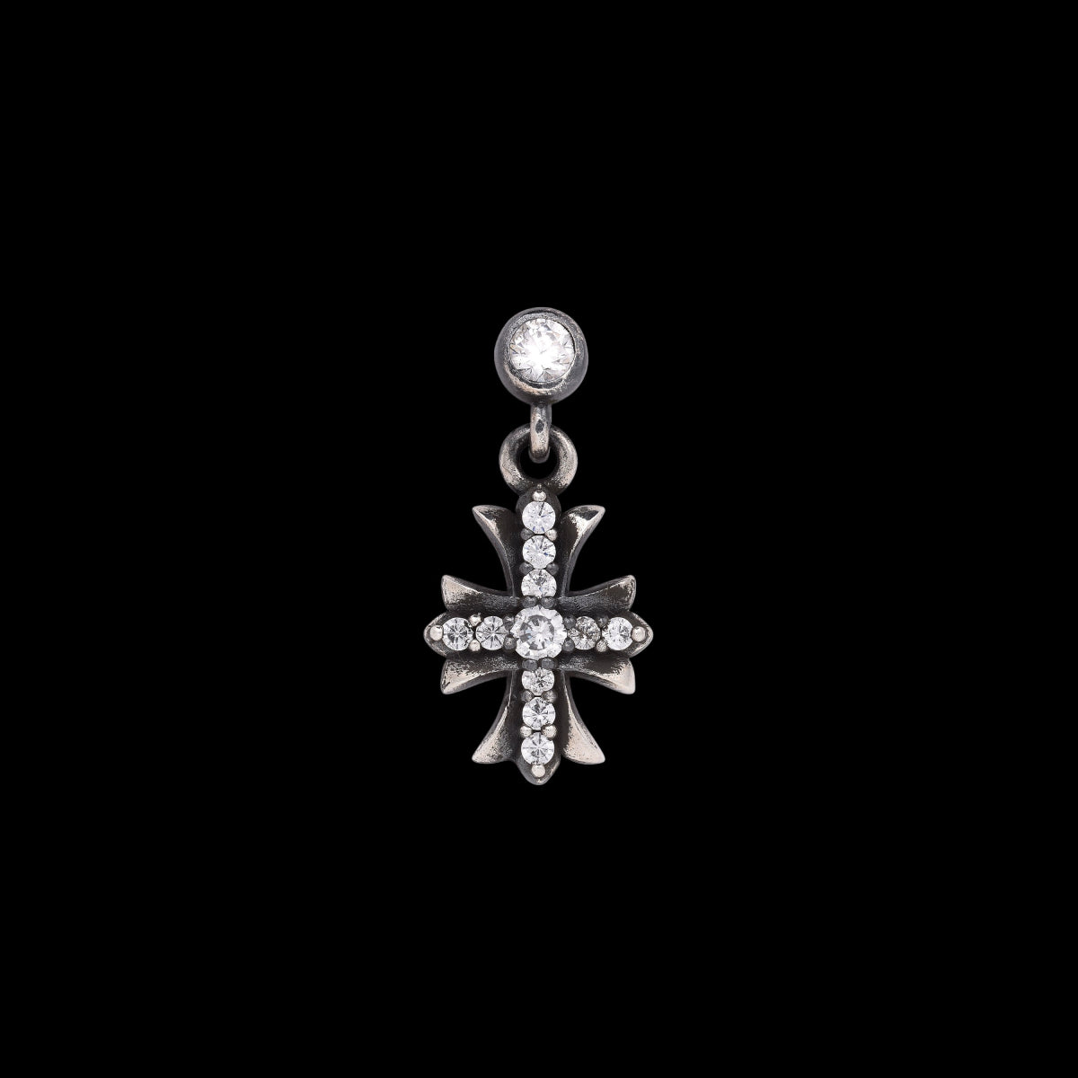 Vintage Style Full Diamond Cross Earrings - Dekayed