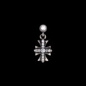 Vintage Style Full Diamond Cross Earrings - Dekayed