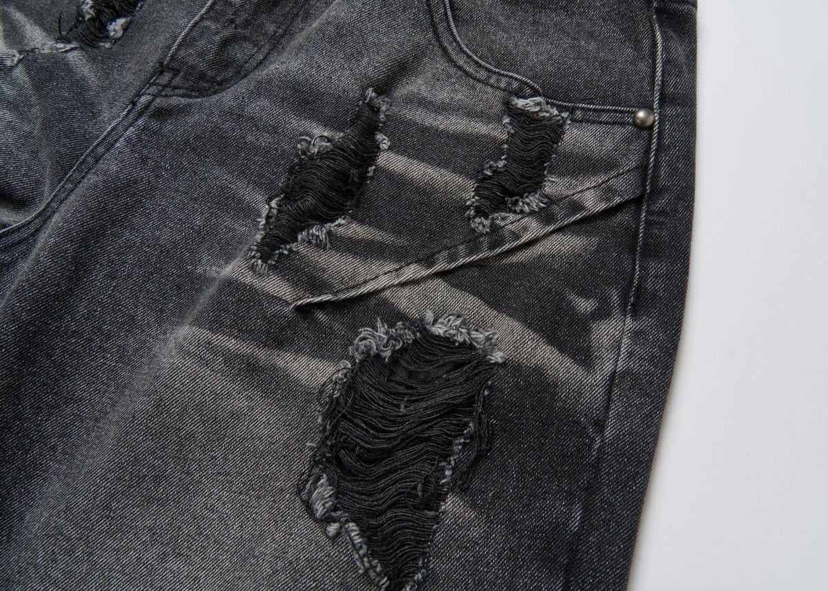 Vintage Washed Ripped Baggy Jeans - Dekayed