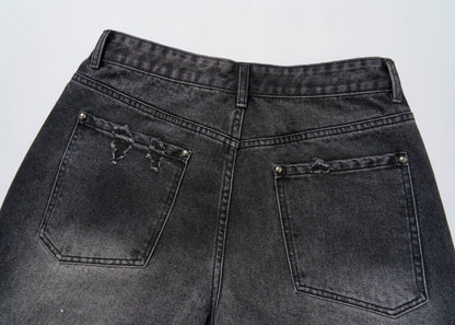 Vintage Washed Ripped Baggy Jeans - Dekayed