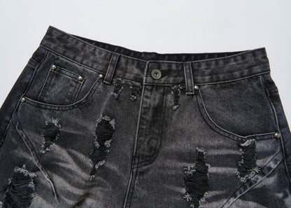 Vintage Washed Ripped Baggy Jeans - Dekayed