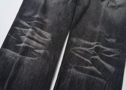 Vintage Washed Ripped Baggy Jeans - Dekayed