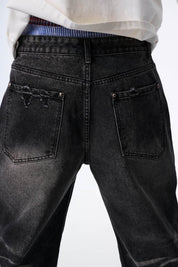 Vintage Washed Ripped Baggy Jeans - Dekayed
