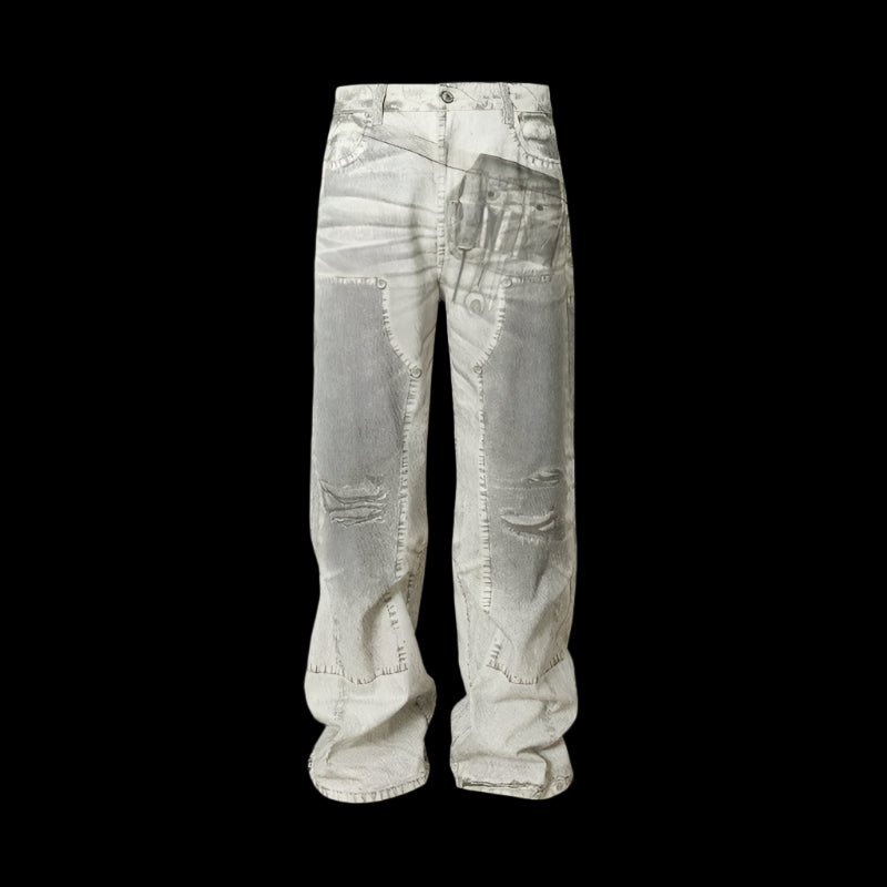 "Vision" X - ray Printed Baggy Jeans - Dekayed