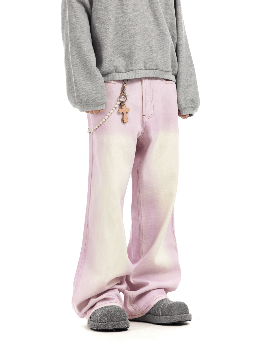 Washed Pink Wide Leg Pink - Dekayed