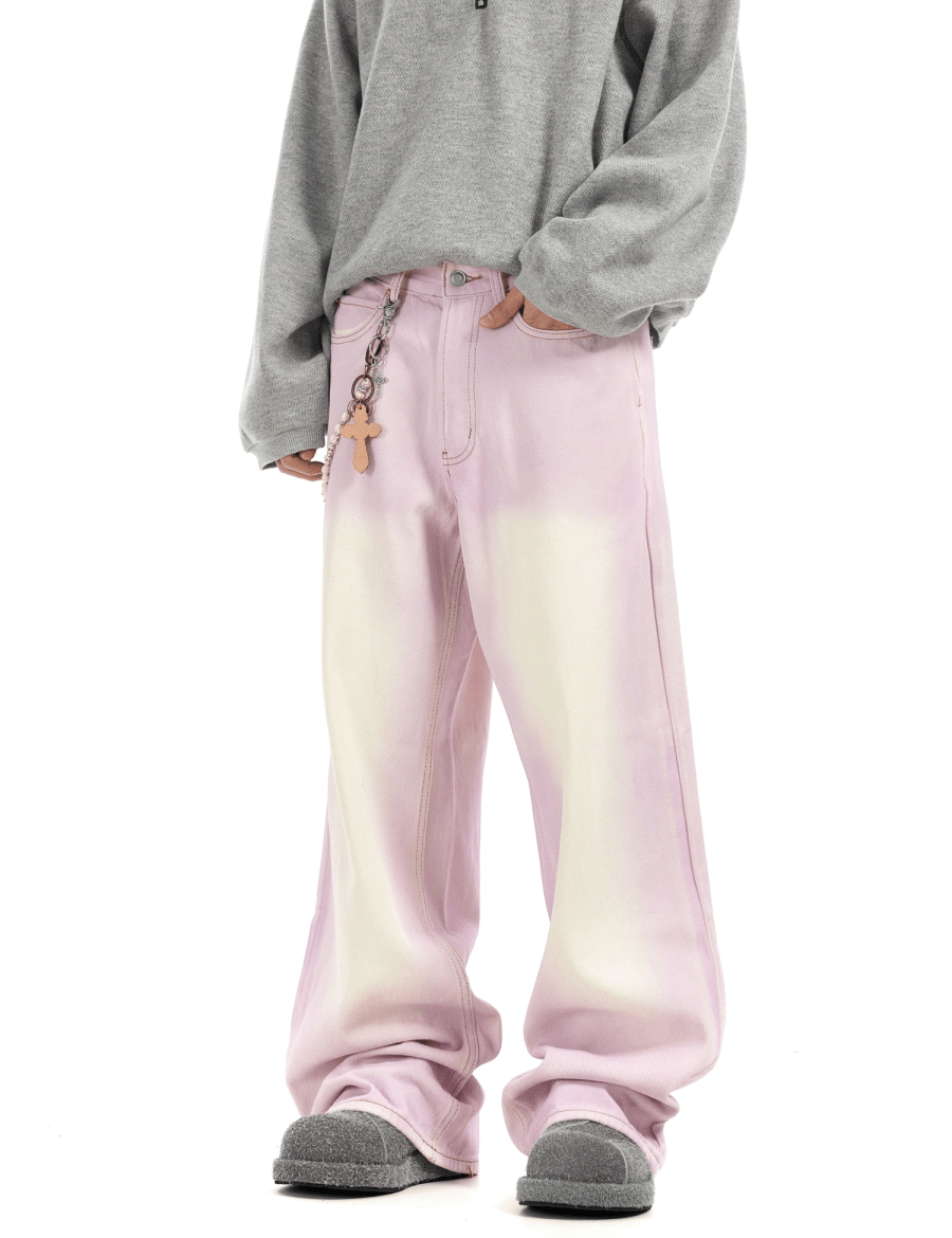 Washed Pink Wide Leg Pink - Dekayed