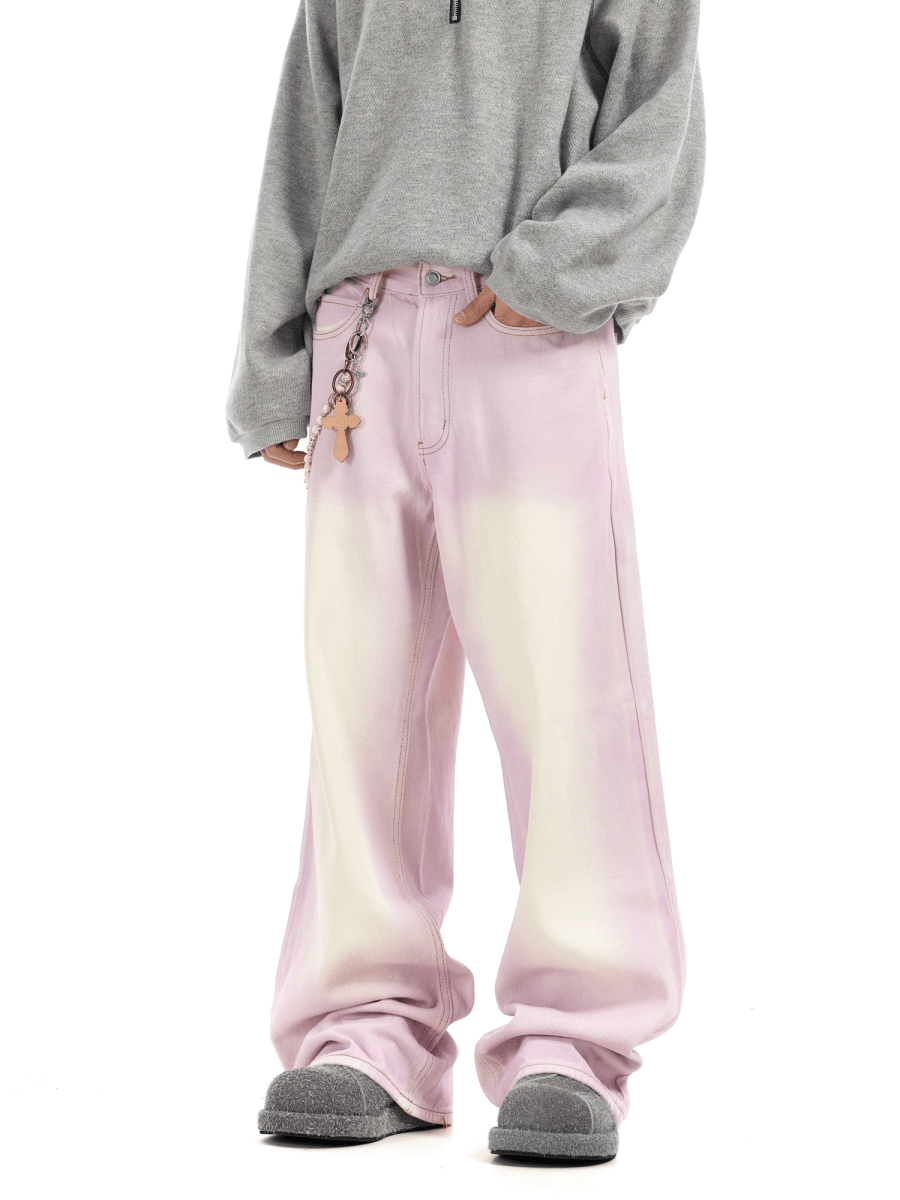 Washed Pink Wide Leg Pink - Dekayed