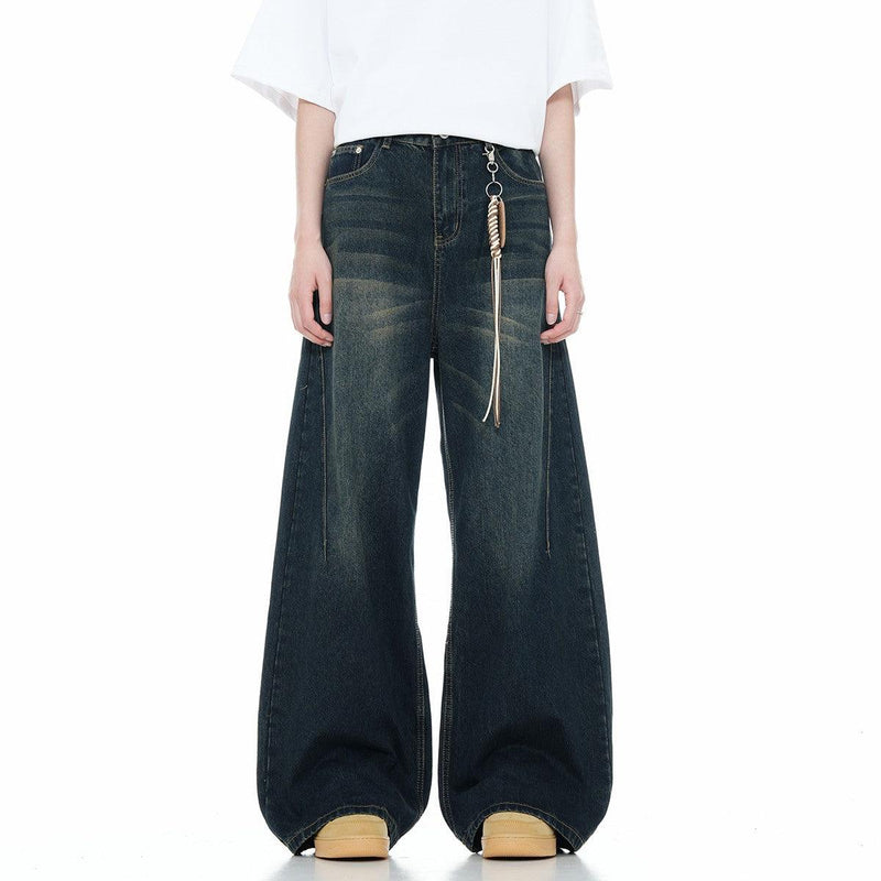 Washed Wide Leg Jeans - Dekayed