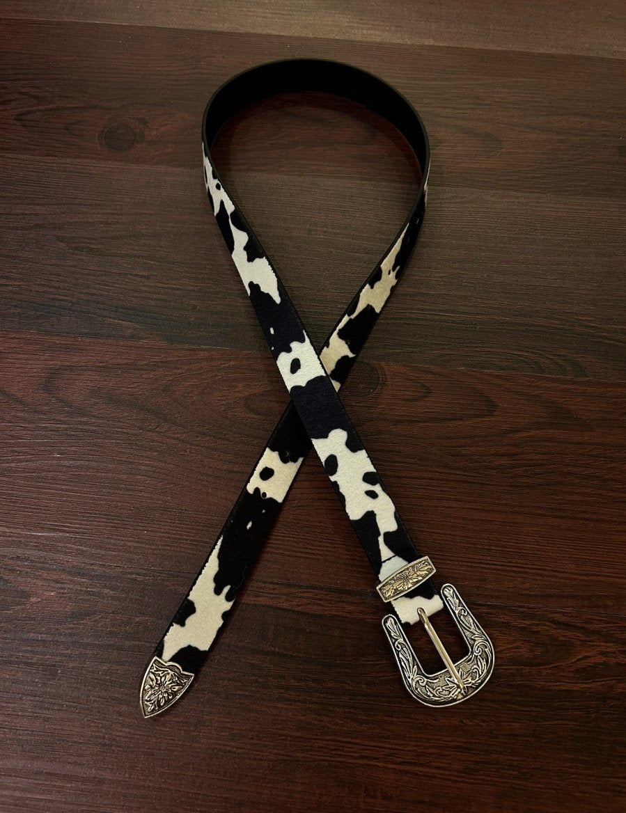Western Drip Cowprint Classic Belt - Dekayed