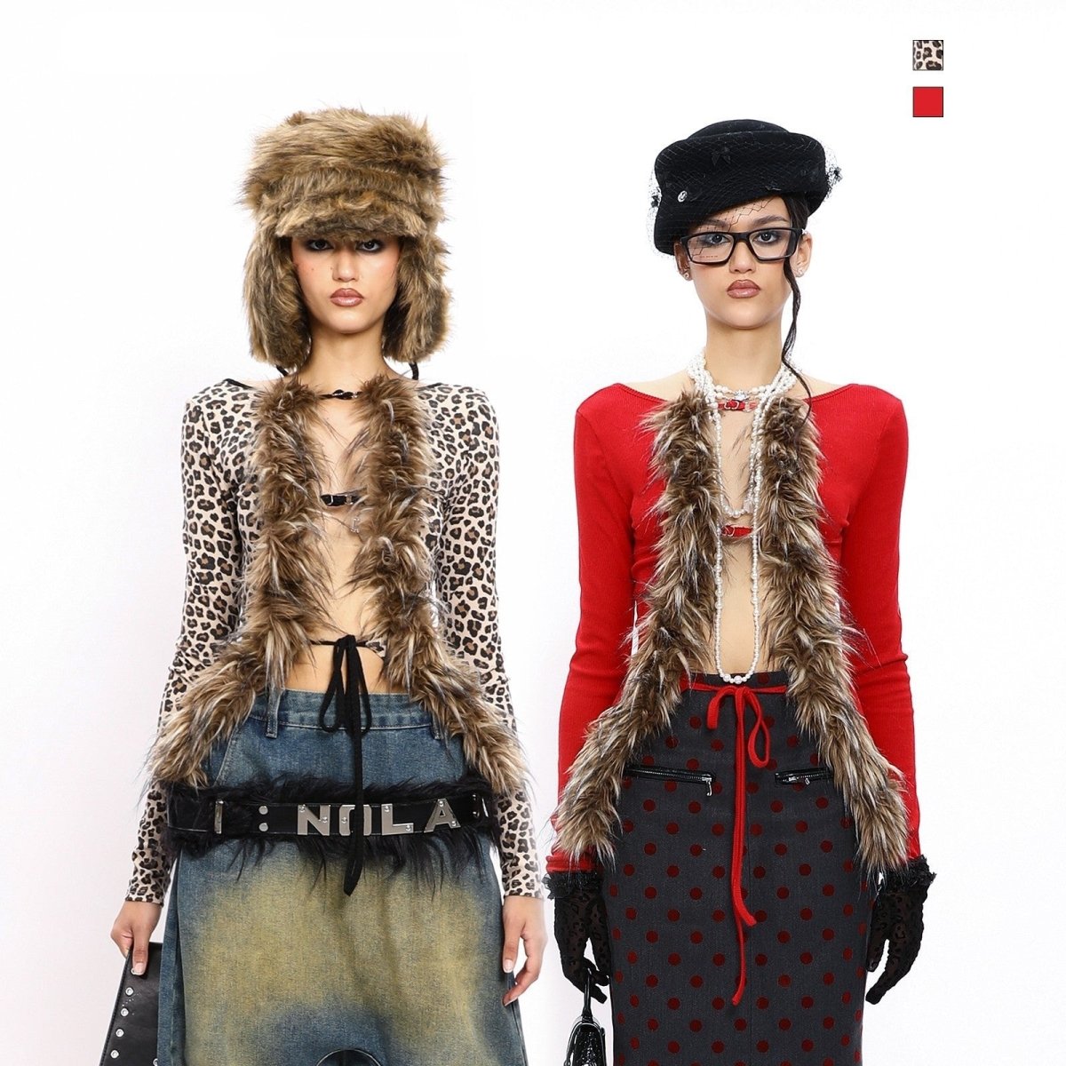 Wild Flair Reversible Lace - Up Top - Dekayed