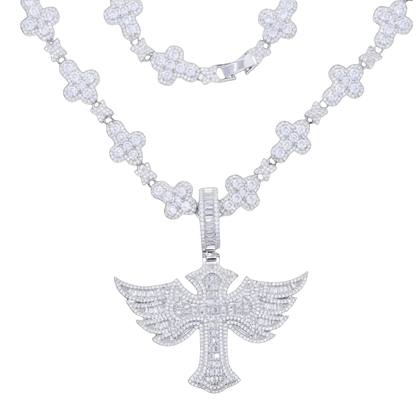 Winged Angel Zircon Diamond Necklace - Dekayed