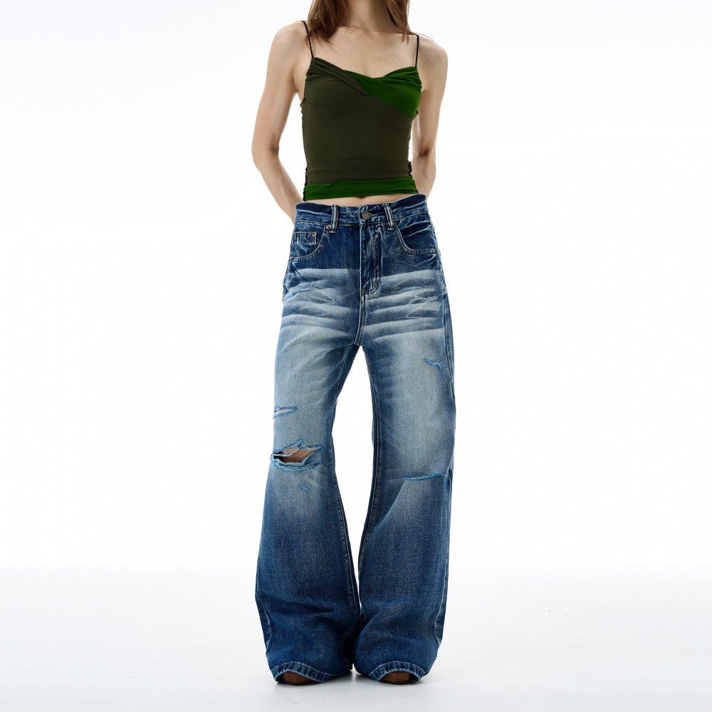 WLNEXT ShatterFade Baggy Denim Jeans - Dekayed