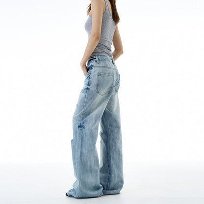 WLNEXT ShatterFade Baggy Denim Jeans - Dekayed